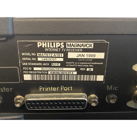Vintage Philips Magnavox Internet WebTV Terminal MAT972 Complete w/box Untested - Picture 10 of 16